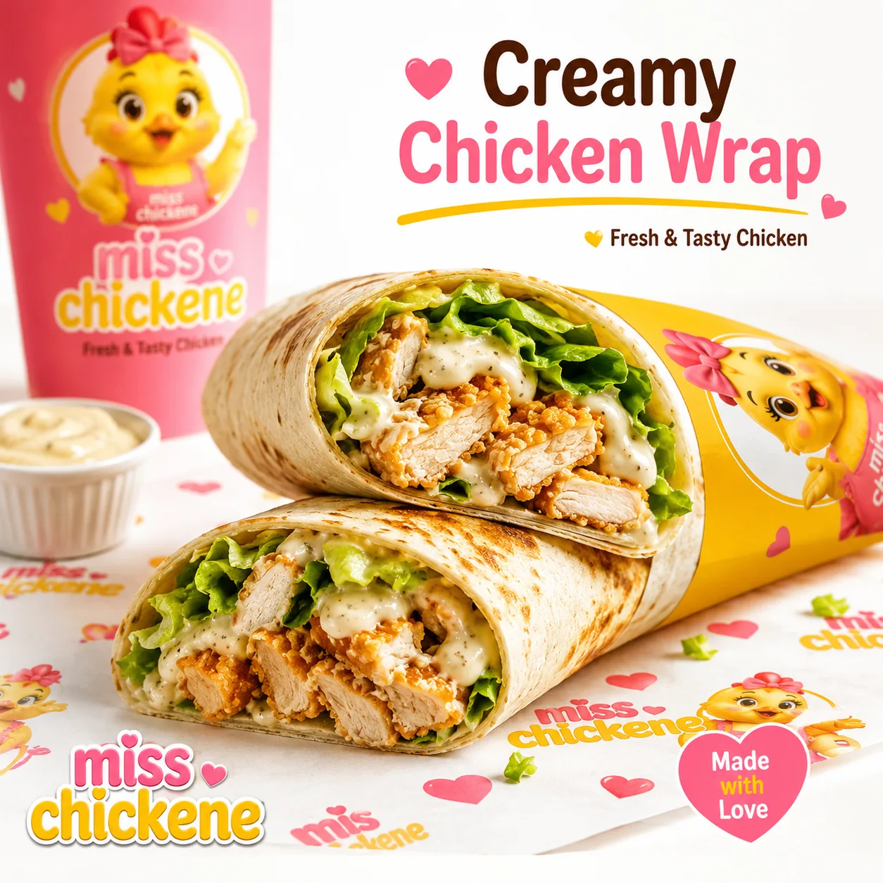 miss chickene creamy chicken wrap