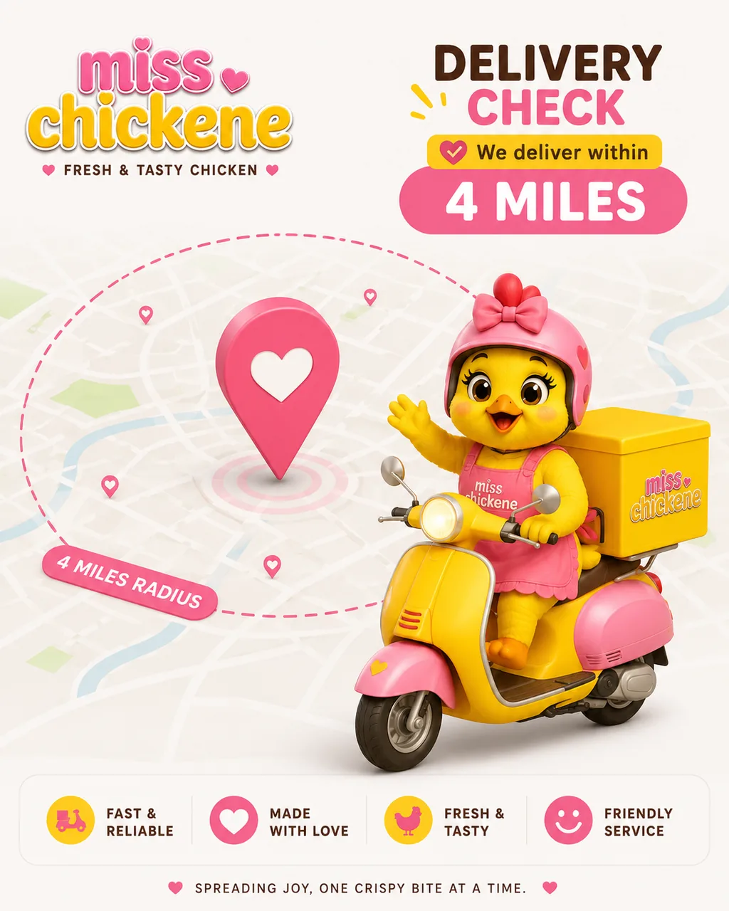 miss chickene delivery checker visual