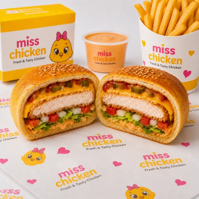 miss chicken crust chicken burger